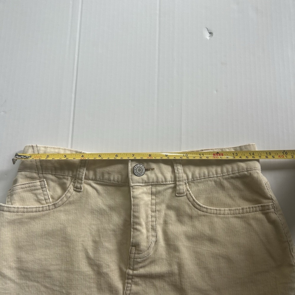 2000s Corduroy Ultra Low Rise Mini Skirt Contrast Stitch Y2K Playground Prep - Picture 4 of 5
